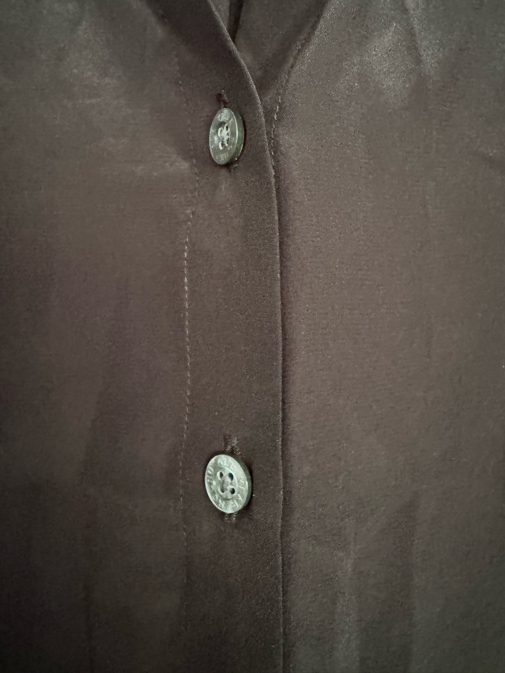 AYR Black Silk-Blend Button-Up Blouse - Picture 4 of 5